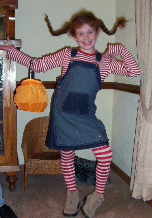 Pippi's pigtails make for Halloween hair styles!